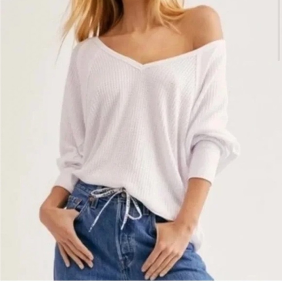 FREE PEOPLE NWT Santa Clara Thermal in Alabaster Size XS - Picture 11 of 13